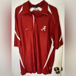 Men's Nike Dri-Fit Alabama Crimson Tide Red Short Sleeve Polo Shirt Size Medium